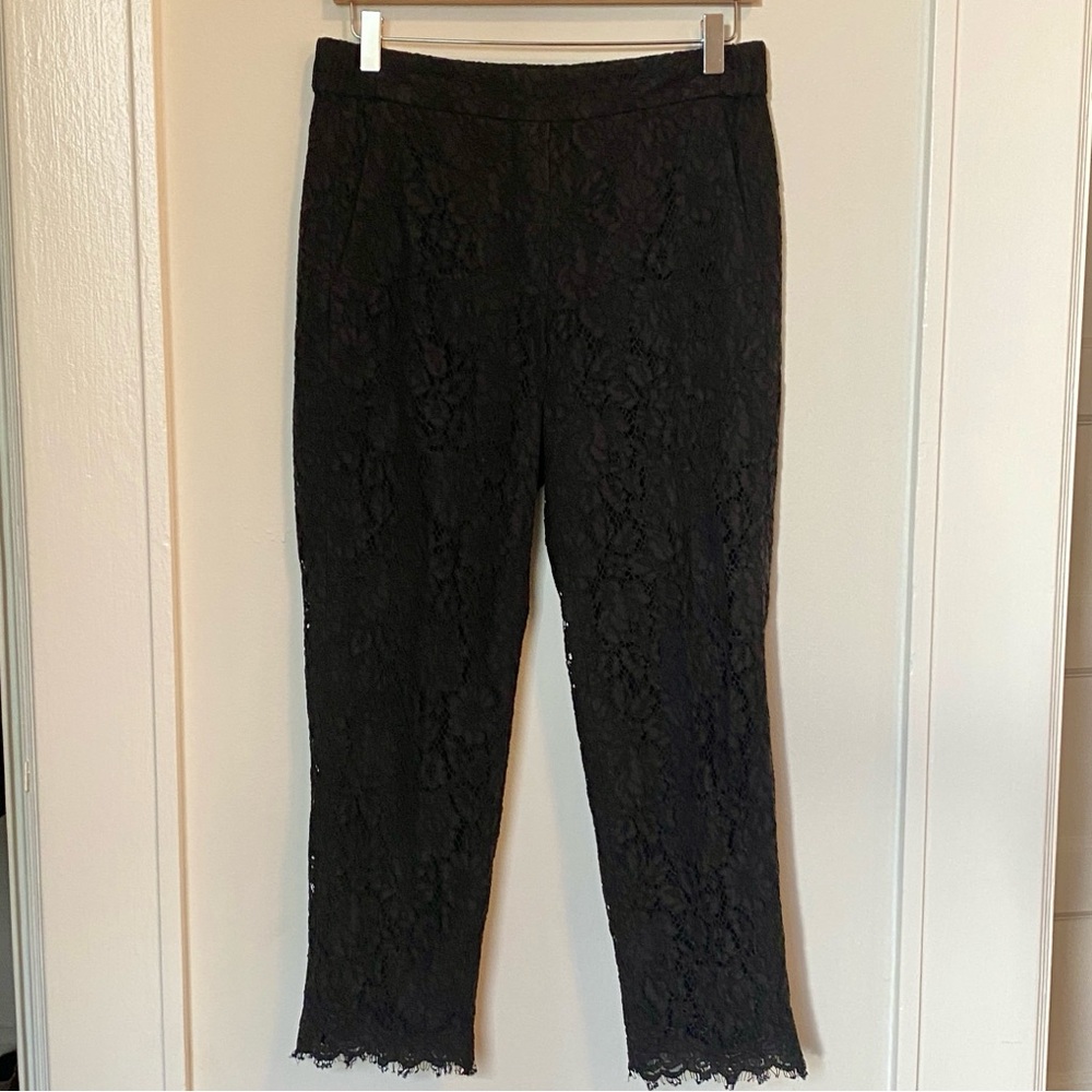Elegant Black Lace Pants--